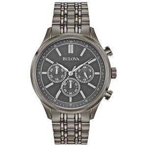 Bulova Men's Quartz Chronograph Multi Dial Stainless Steel Watch 42MM 98A217